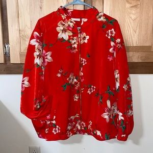 Susan Garver Floral Bomber Jacket